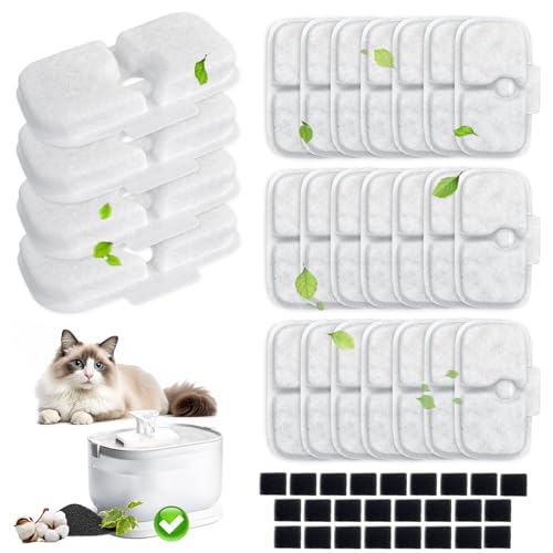 50 Packs for PETLIBRO Dockstream Cat Water Fountain Filters Replacement
