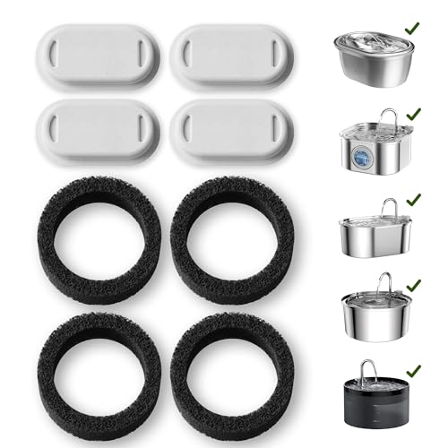 Replacement Filters for Cat Water Fountain Stainless Steel (4 Count)