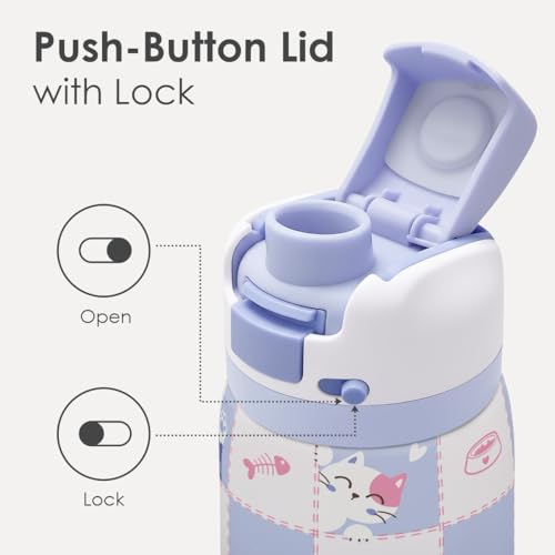 Gift for Cat Lover Stainless Steel Water Bottle