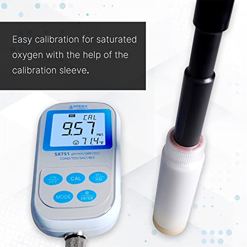 SX751 pH/ORP/DO/Conductivity/TDS/Salinity/Resistivity/Temp. Portable 8-in-1 Handheld Multiparameter Meter Kit