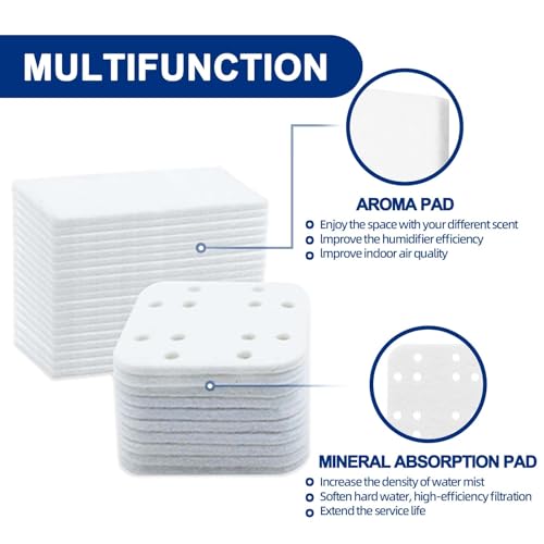 40 Pack Top Fill Humidifier Replacement Filters and Aroma Pads for LEVOIT (20 Count)