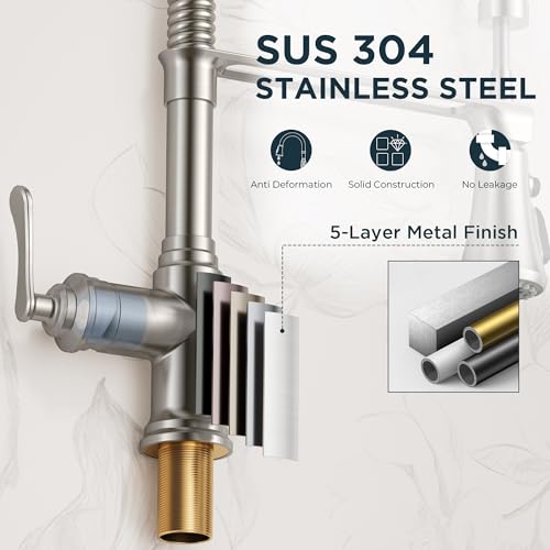 Rustic Kitchen Faucet with Pull Down Sprayer