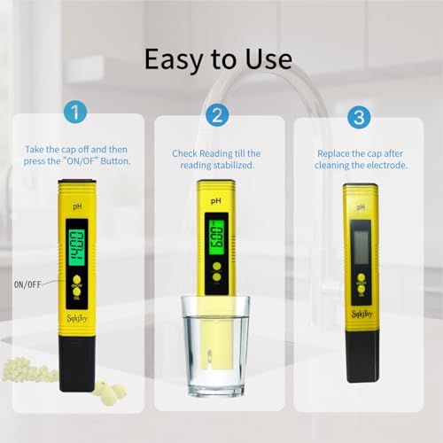 pH Meter for Water Tester Pen Monitor Water ph Meter Quality 0.01 High Accuracy Pocket Size with 0