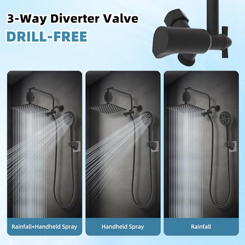 10" Metal Filtered Shower Head with 10