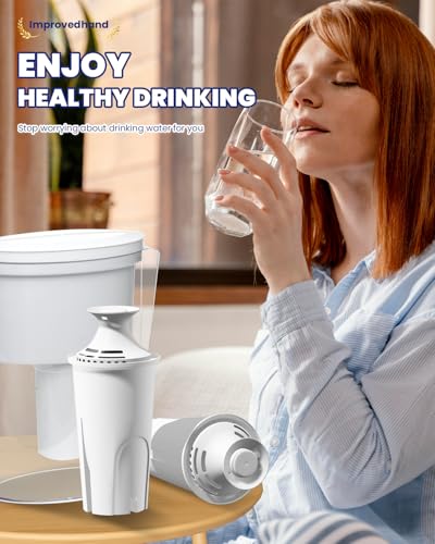 Water Filter Replacement Compatible with Water Pitchers and Dispensers (6 Count)