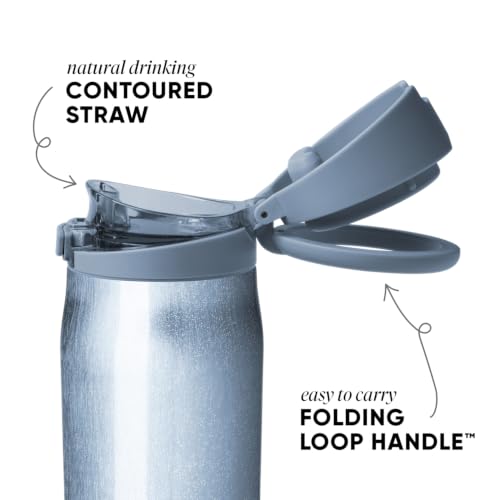 Water Bottle with Straw & Handle