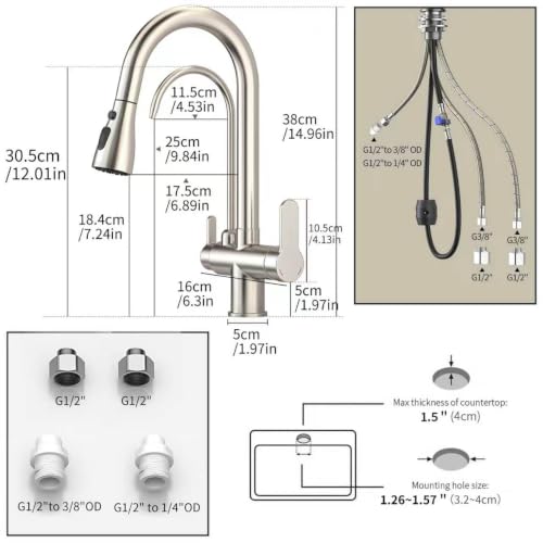 Kitchen Sink Faucet with Pull