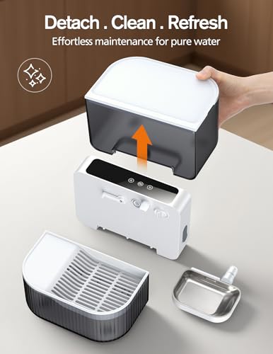 Wireless Cat Water Fountain with No Filters