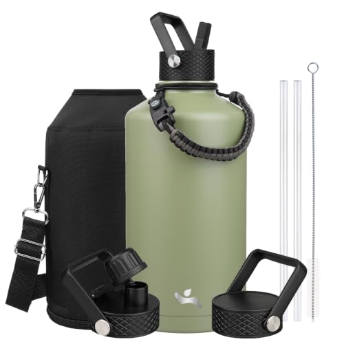 128 oz Insulated Stainless Steel Water Bottle Jug with Handle