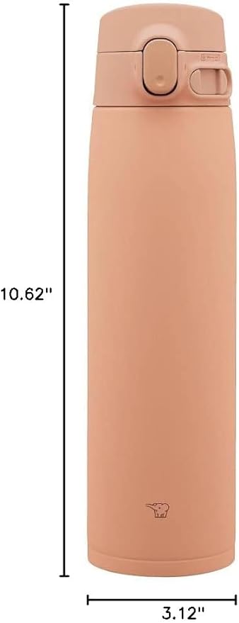 Zojirushi SM-VA72-TM Water Bottle, One-Touch Stainless Steel Mug, Seamless, 24.3 fl oz (720 ml), Pale Taupe