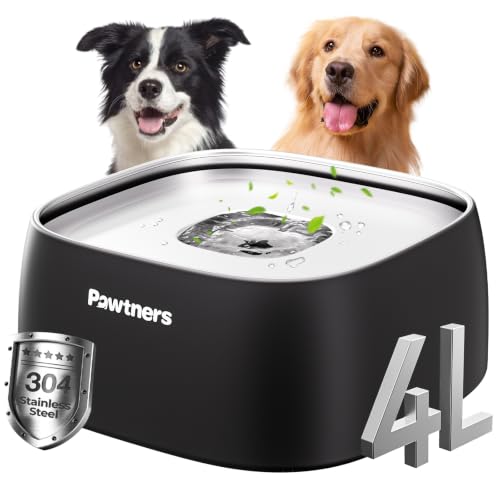 All Stainless Steel Dog Water Bowl No Spill