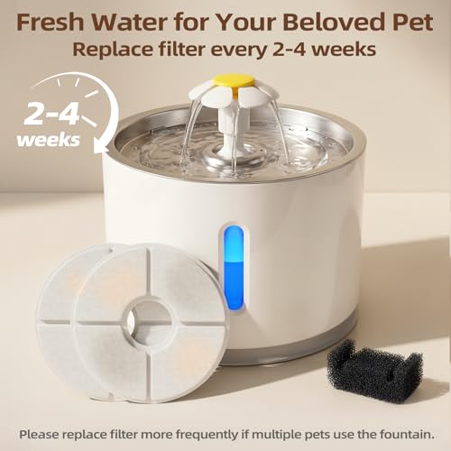 Filters Replacements for Flower Automatic Pet Fountains (4 Count)