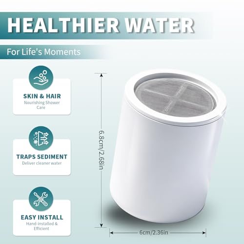 Shower Filter Cartridge Compatible with MyHalos SparkPod (6 Count)