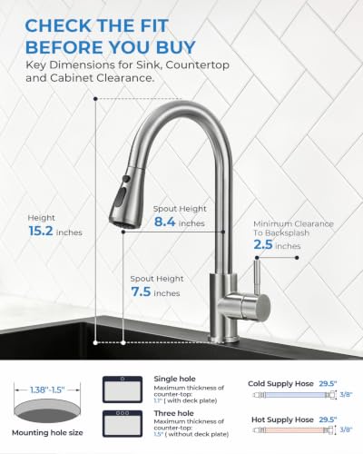 Kitchen Faucet with Pull Down Sprayer
