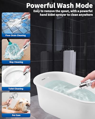 Filtered Shower Head for Hard Water with Stop