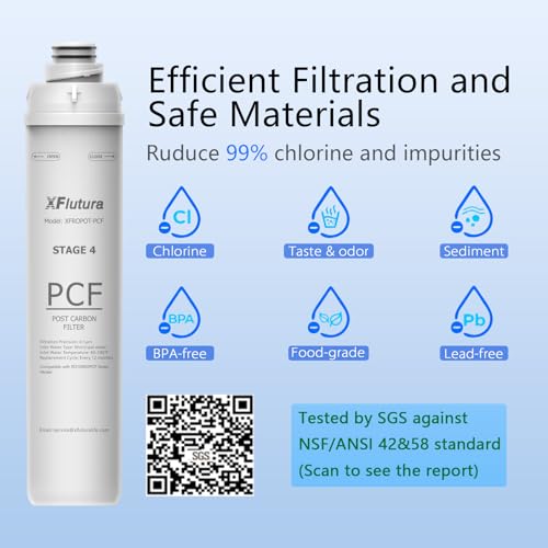 RO100ROPOT Series PCF Fliter Replacement Cartridge Compatible with Bluevua RO100ROPOT