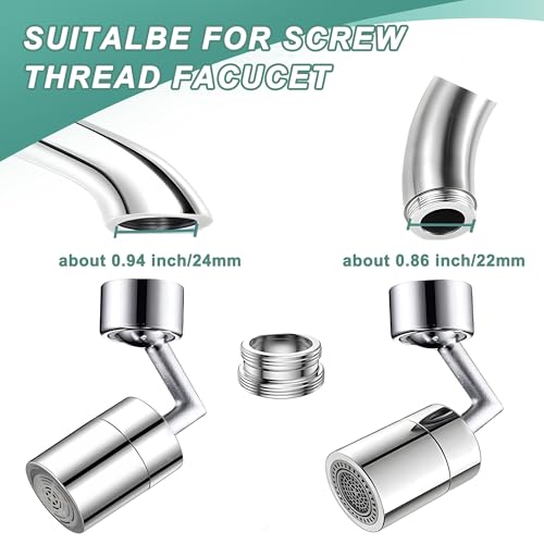 Rotatable 720° Faucet Sprayer Head