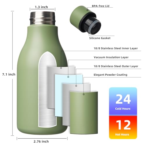 12oz Insulated Water Bottle