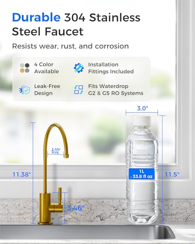 G2FCT Gold Reverse Osmosis Water Filter Faucet