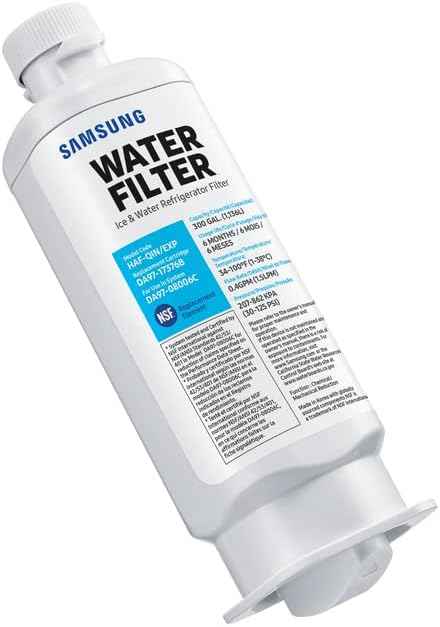 Samsung HAF-QIN/EXP Genuine Refrigerator Water Filter, Reduces 99% of Harmful Contaminants for Clean, Clear Drinking Water, 6-Month Life, Easy Install, Pack of 1