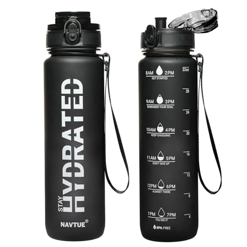 Water Bottle 32 oz Motivational Time Marker Tritan Bottle