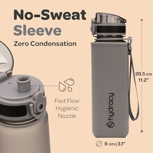 Motivational Water Bottle with Time Marker & Fruit Infuser 32 oz