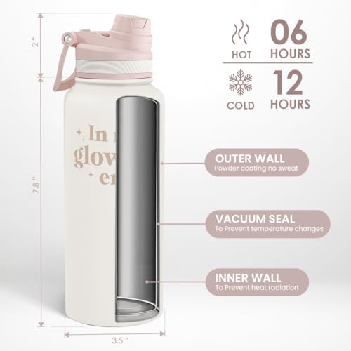 Inspiration Stainless Steel Water Bottle with Strap 32oz