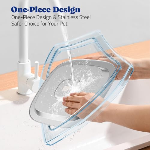 All Stainless Steel Dog Water Bowl No Spill