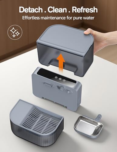 3.5L Wireless Cat Water Fountain with No Filters