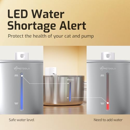 Wireless Cat Water Fountain Stainless Steel