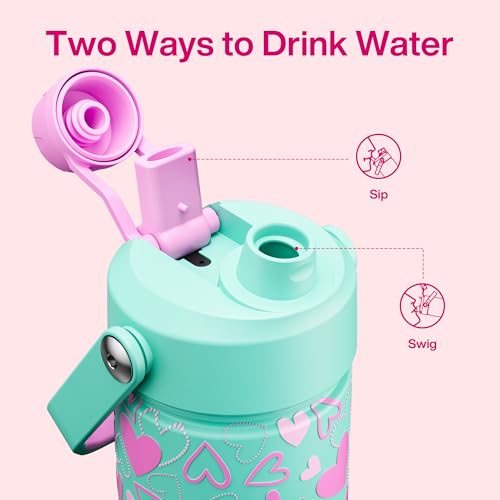 Insulated Water Bottle with Straw Stainless Steel Water Bottle