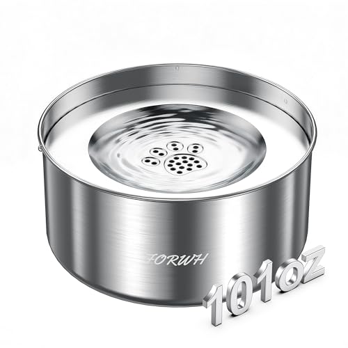 304 Stainless Steel Dog Water Bowl No Spill (101 Fl Oz)
