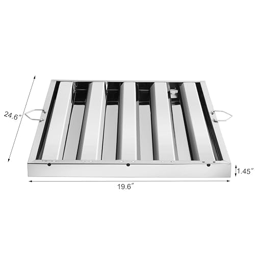 54408 Stainless Steel Hood Filter 20" W x 25" H (6 Count)