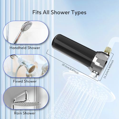 PRO Carbon Shower Head Filter System for Hard Water