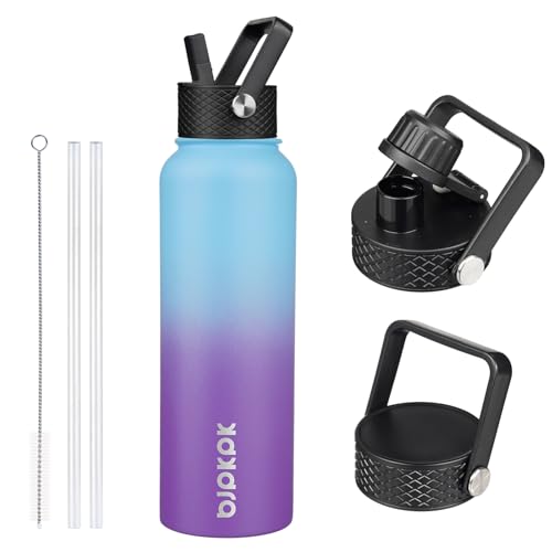 40oz Insulated Water Bottle with Straw Lid