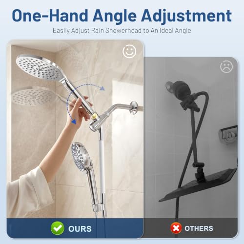 Dual Filtered Rain Shower Head Combo