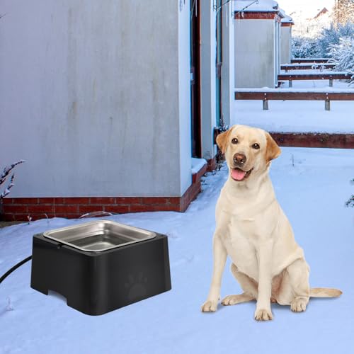 Large Heated Water Bowl for Outdoor Pets