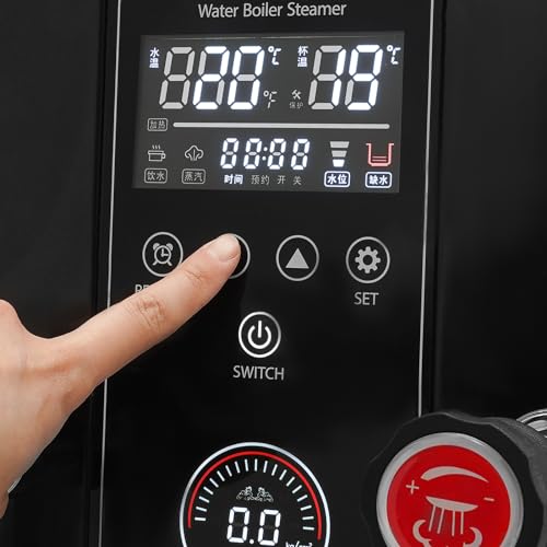 Hot Water Dispenser 3.2Gal Commercial Water Boiler with Cup Temperature Probe & Removable Drip Tray Timing1