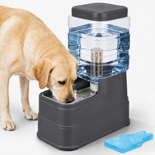 Auto Dog Water Dispenser with Stainless Steel Bowl Feeder for Pets