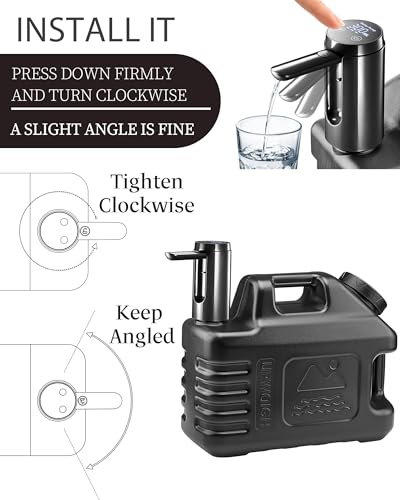 3.5 Gallon Water Jug with Rechargeable Touch Pump