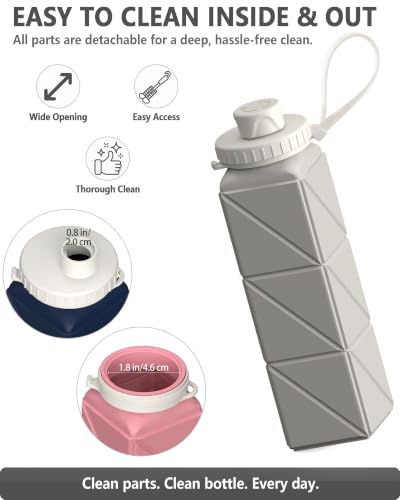 Collapsible Water Bottles 21oz (2 Count)