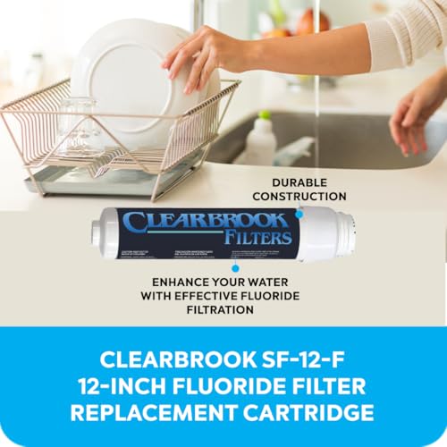 SF-12-F 12-Inch Fluoride Filter Replacement Cartridge, Quick Connect System, Under Sink Installation, Easy to Replace, Durable Design, Ideal for Home Use