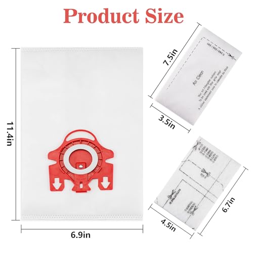 20 Pack 3D Airclean Dust Bags Replacement for Miele FJM Vacuum Compact C2 (20 Count)