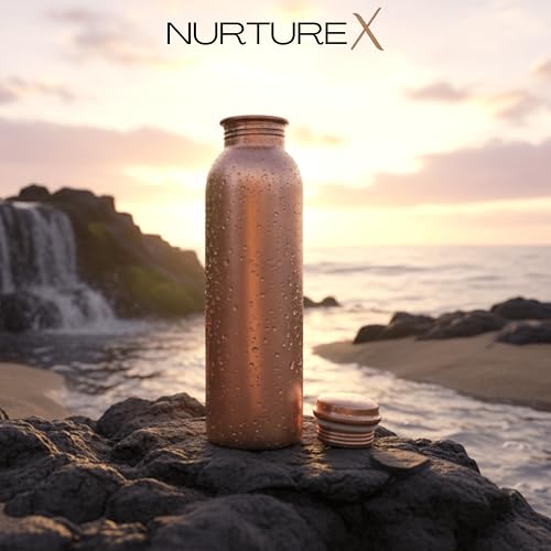 Pure Copper Water Bottle for Drinking 1 L