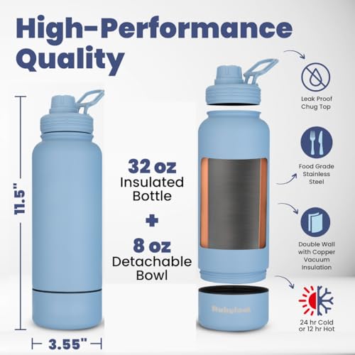 Dog Water Bottle with Detachable Bowl for Dog Lovers