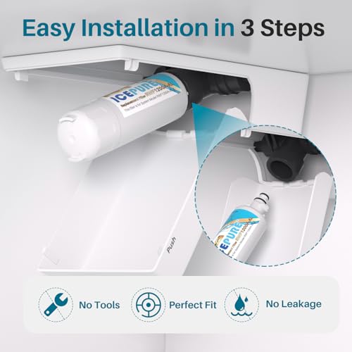 Alkaline ADQ36006101 Water Filter Replacement for LG LT700P (3 Count)