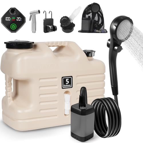 Portable Camping Shower with 5 Gallon Water Jug
