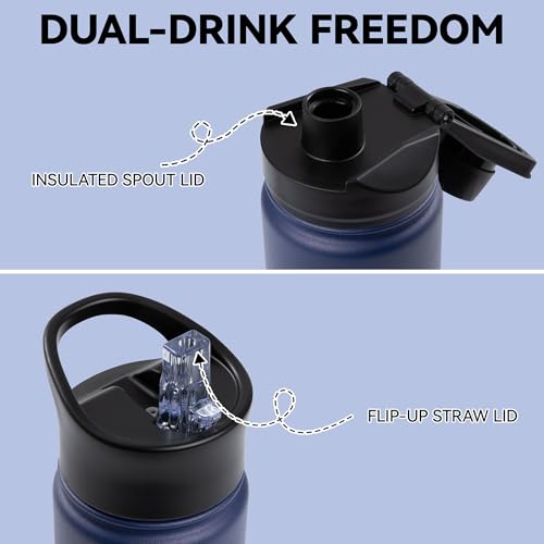 16 oz Insulated Water Bottle Bulk 4 Pack (4 Count)