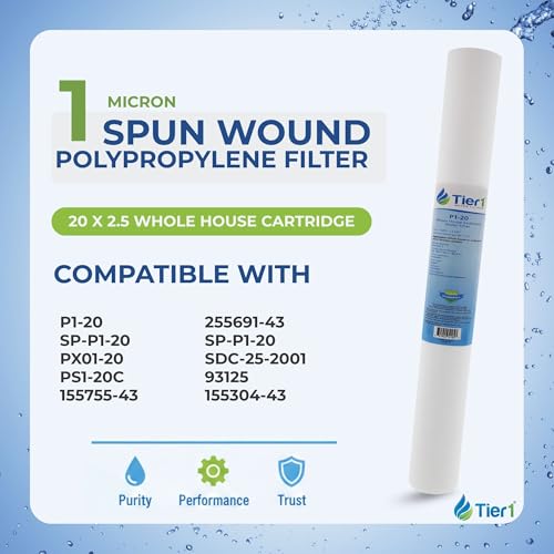 1 Micron 2.5" × 20" Whole House Sediment Water Filter