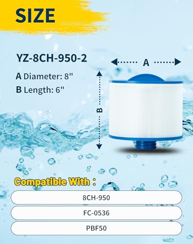 8CH 950 Spa Filter Cartridge Replaces for 10